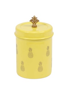 Elan Elan Stainless Steel Food Storage Canister,Cookies Box, Kitchen Staples Storage Jar -Pineapple Print-Yellow  - Image 1