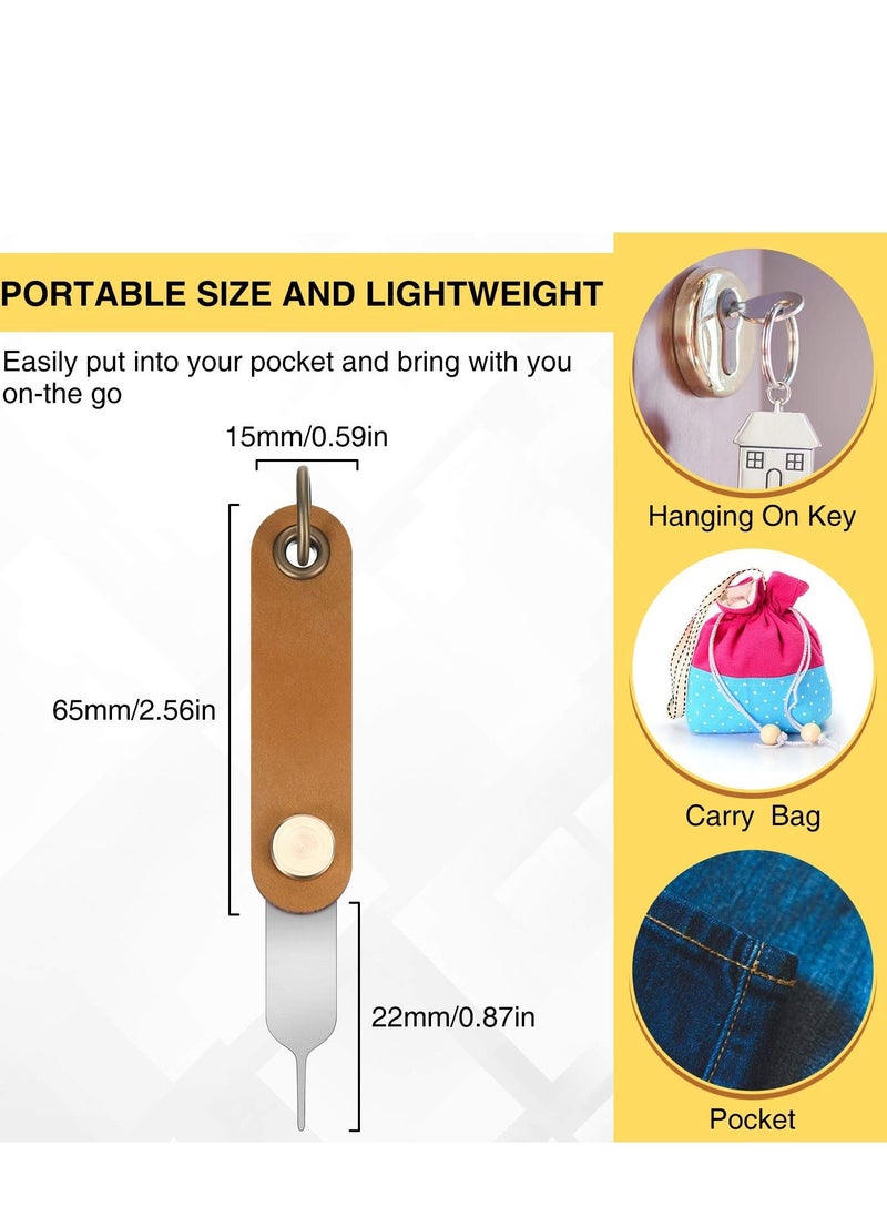 Y&D 20 Pieces SIM Card Removal Tools Universal Tray Eject Pin Ejector Tool with 1 Detachable Keychain Charm for Smart Phones and Tablets  - Image 5