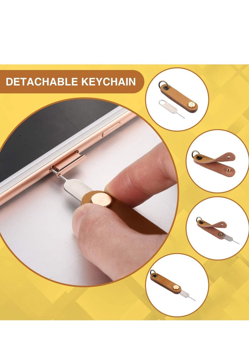 Y&D 20 Pieces SIM Card Removal Tools Universal Tray Eject Pin Ejector Tool with 1 Detachable Keychain Charm for Smart Phones and Tablets  - Image 2