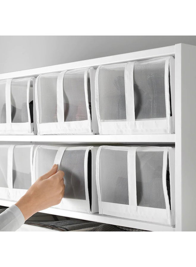 Loquat 4-Piece Skubb Shoe Organizer Set White/Black 22x34x16cm - Image 4