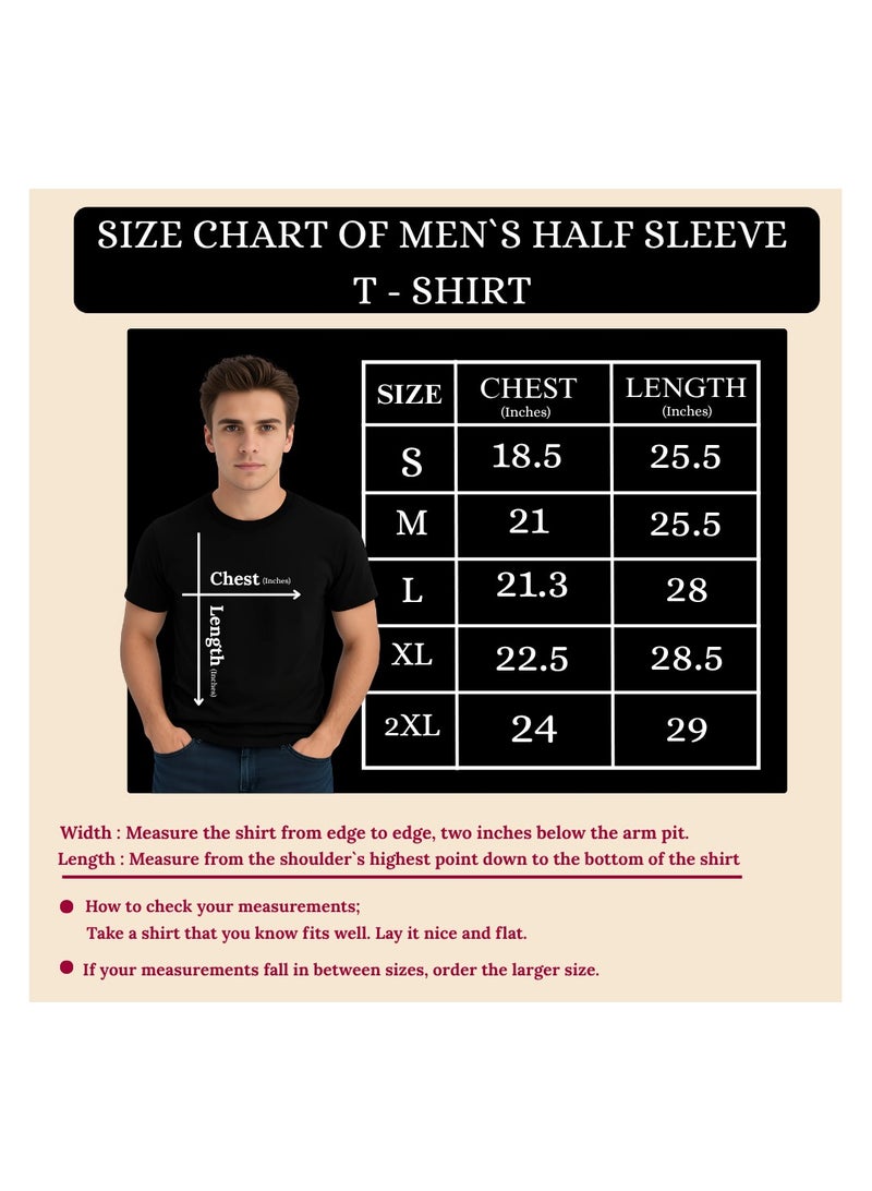 Nenoush Men's Classic Round Neck Short Sleeve T-Shirt - Comfortable Cotton T-Shirt for Men - Image 2