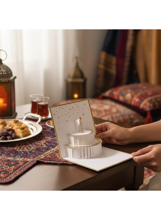 سكينة كرت عيد ميلاد 3D - تصميم منبثق فاخر | ورق مقوى عالي الجودة | بطاقة تهيئة مميزة لجميع الأعمار - Image 3