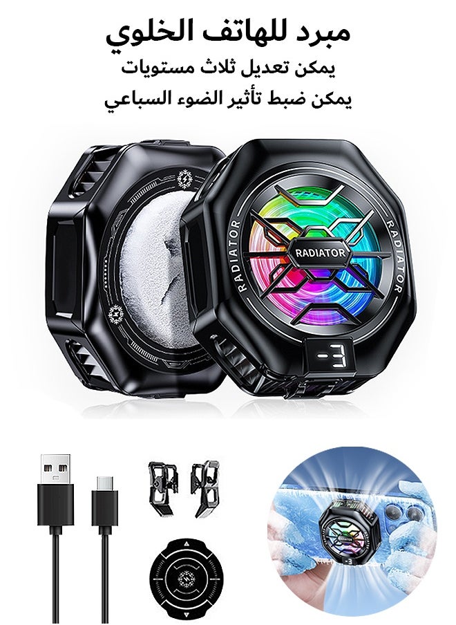 Gecomo Magnetic Cell Phone Cooler with 3-Speeds, Portable Low Noise Phone Cooling Fan, Gaming Semiconductor Cooling for iPhone Ipad Android  - Image 1