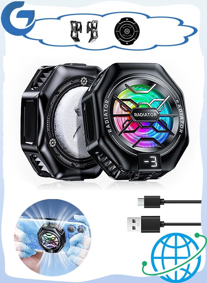جيكومو مبرد الهاتف الخلوي المغناطيسي مع 3 سرعات، محمول تبريد الهاتف منخفض الضوضاء، ألعاب شبه موصل تبريد ل iPhone Ipad Android - Image 1