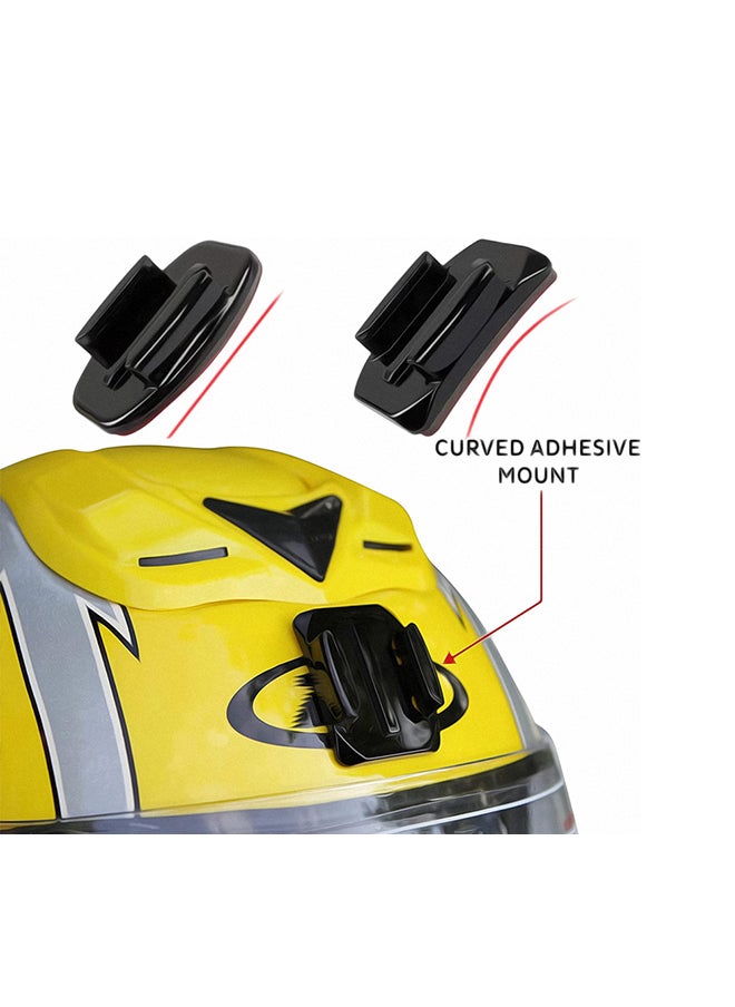 O Ozone (Pack of 8) Helmet Adhesive Sticky Mounts Curved Attachment Flat 3M Mount For GoPro Hero 13 12 11 10 Max 9 8 7 6 Session DJI Osmo Action Cameras  - Image 3