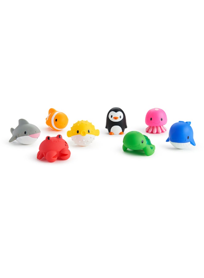 Munchkin Ocean™ Bath Squirts 8 Pack 9M+ Baby Bath Toys with Floating Sea Animals Water Squirters - Image 1
