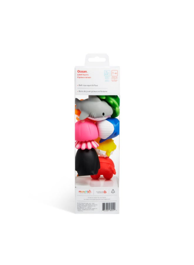 Munchkin Ocean™ Bath Squirts 8 Pack 9M+ Baby Bath Toys with Floating Sea Animals Water Squirters - Image 5