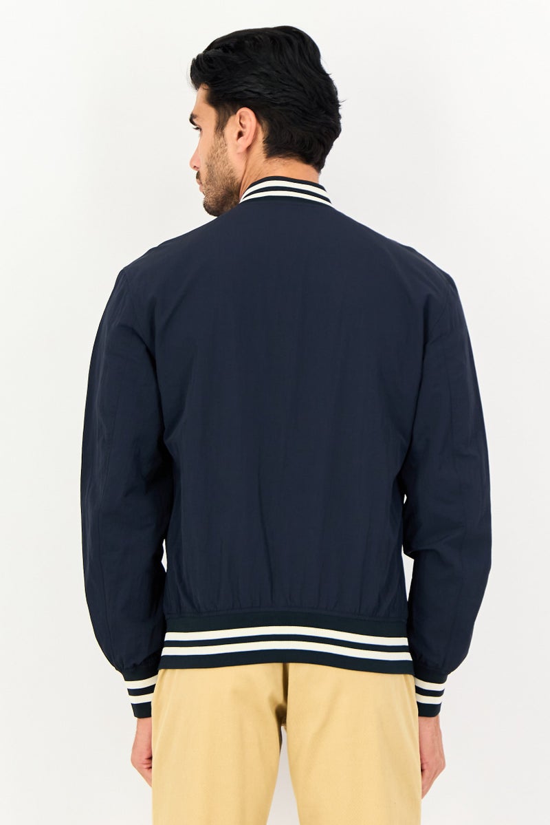 Celio جاكيت بومبر سادة للرجال، أزرق داكن - Image 4