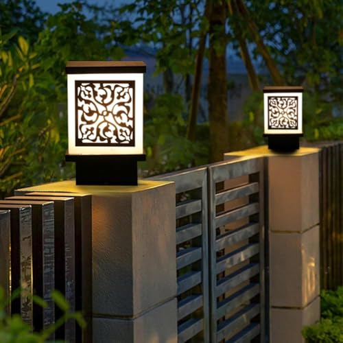 kinis Black and Milky Lezar Classic Lamp/Gate Light/Outdoor Lamp/Outdoor Light/Pillar Light at Entrance Outdoor Home, Office, Restaurant etc. (Pack of 2, with Bulb) - Image 1
