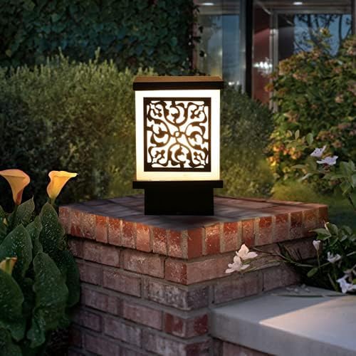 kinis Black and Milky Lezar Classic Lamp/Gate Light/Outdoor Lamp/Outdoor Light/Pillar Light at Entrance Outdoor Home, Office, Restaurant etc. (Pack of 2, with Bulb) - Image 2