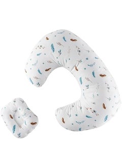 HOOKOR Nursing Pillow for Infant Feeding Cushion, Newborn Support Pillow for Breastfeeding Baby and Bottle Feeding, with Washable Pillow Cover for Boys & Girls (White (Feather))  - Image 1