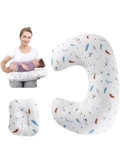 HOOKOR Nursing Pillow for Infant Feeding Cushion, Newborn Support Pillow for Breastfeeding Baby and Bottle Feeding, with Washable Pillow Cover for Boys & Girls (White (Feather))  - Image 2
