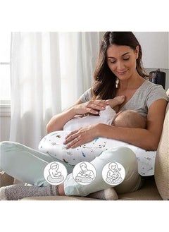 HOOKOR Nursing Pillow for Infant Feeding Cushion, Newborn Support Pillow for Breastfeeding Baby and Bottle Feeding, with Washable Pillow Cover for Boys & Girls (White (Feather))  - Image 5