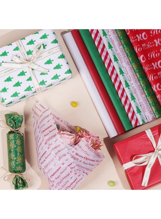 Blisstime Tissue Paper For Gift Bags 110 Sheets 13.8'' X 19.7'' Christmas Tissue Paper For Gift Wrapping, 8 Different Designs Christmas Wrapping Paper Bulk For Diy Crafts Holiday Decor (110) - Image 5