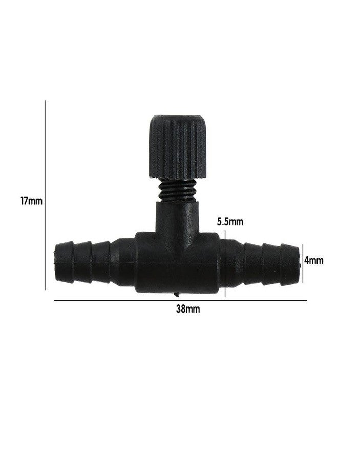 Pokinge 20pcs Aquarium Control Valve, 2 Way Air Valve Aquarium Regulator Pipe Connector, Plastic T-Shaped Air Line Tube Valves for 4 mm Hose Air Line Tubing Connector - Image 2