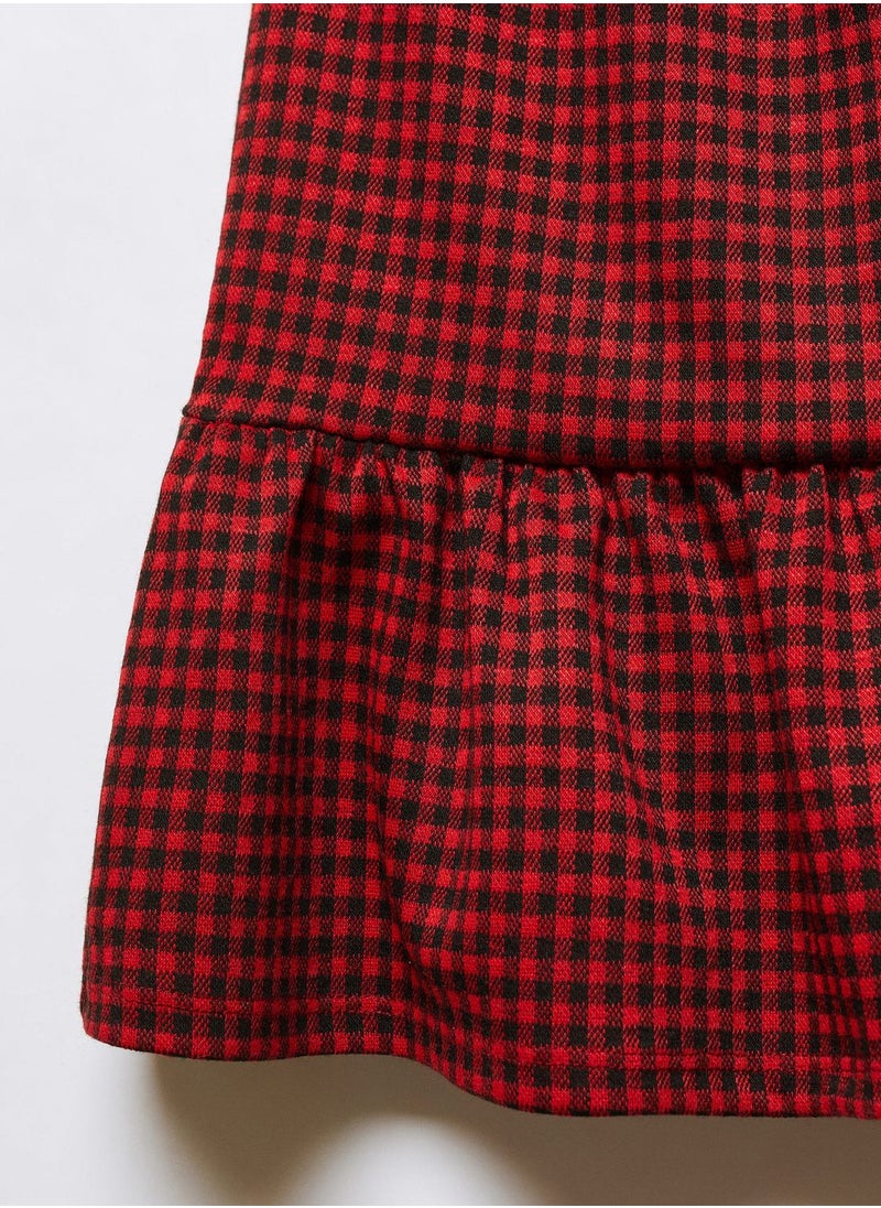 MANGO - Kids Checked Mini Skirt - Image 1