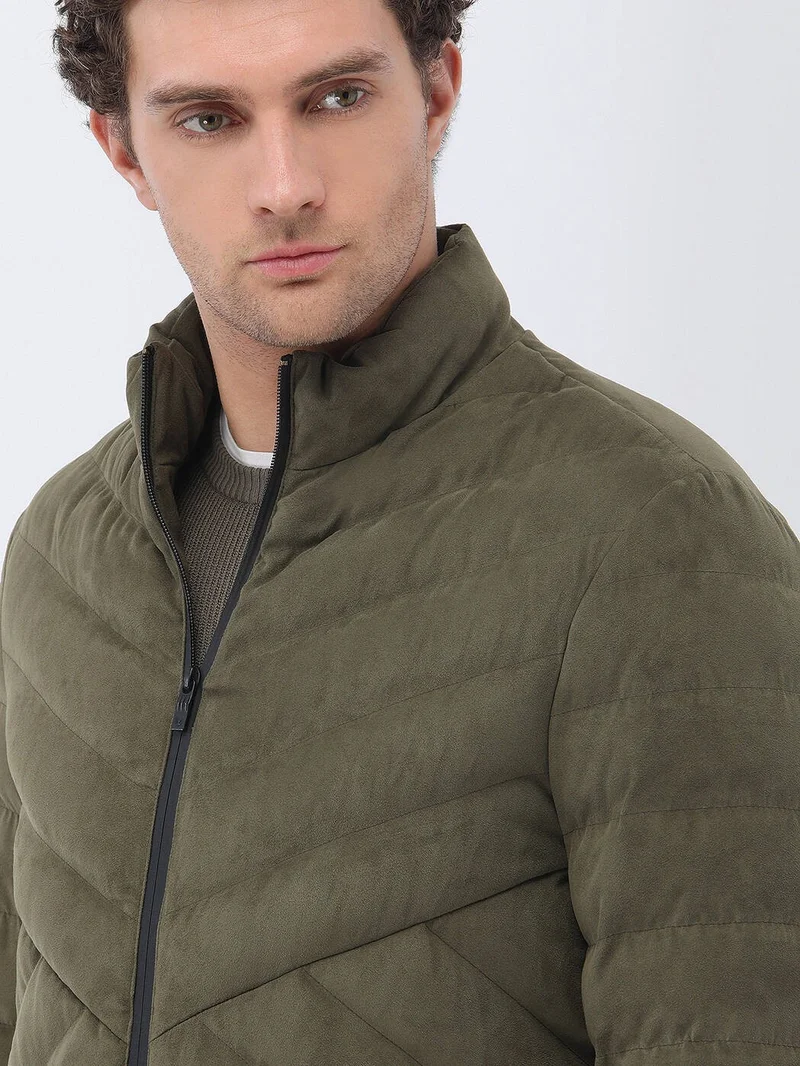 Kip Light Khaki Woven Coat