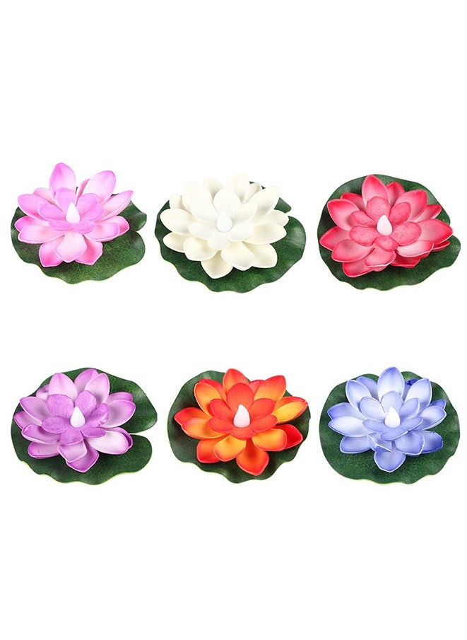 Generic Floating Pool Lights,Lily pad Pond Light LED Lotus Flower Lamp,Battery Operated Multicolor Fun Pool Accessories for Pool at Night-Aquarium,Holidays or weddings Decorations-6 Pcs(Dragonfly)  - Image 1