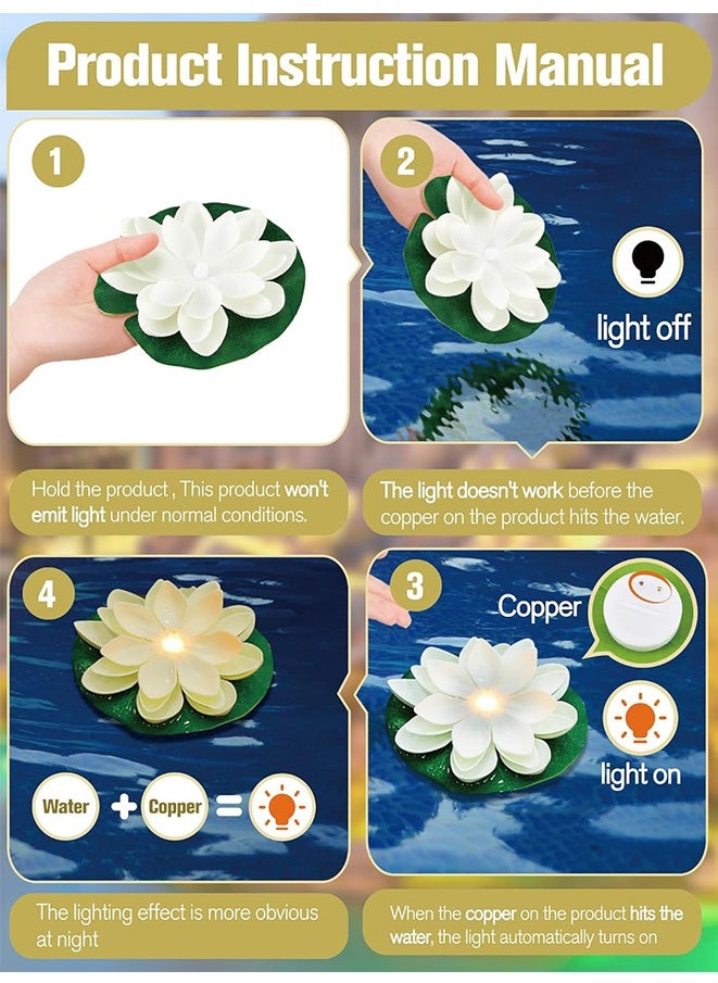 Generic Floating Pool Lights,Lily pad Pond Light LED Lotus Flower Lamp,Battery Operated Multicolor Fun Pool Accessories for Pool at Night-Aquarium,Holidays or weddings Decorations-6 Pcs(Dragonfly)  - Image 2