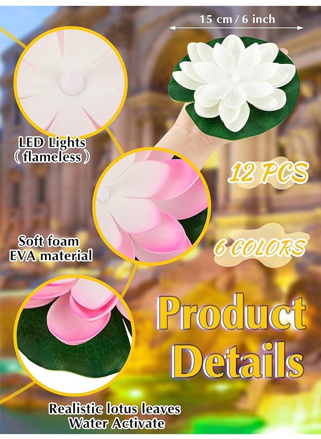 Generic Floating Pool Lights,Lily pad Pond Light LED Lotus Flower Lamp,Battery Operated Multicolor Fun Pool Accessories for Pool at Night-Aquarium,Holidays or weddings Decorations-6 Pcs(Dragonfly)  - Image 3