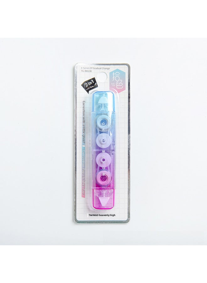 TwinGo Correction Tape Dot Glue Two-in-one Dual-use Correction Tape Gradient Student Portable Correction Tape - Image 1