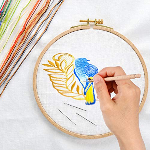 meekoo Tambour Hook with 3 Needles 70# 90# 100# Tambour Embroidery Kit Tool Crochet Hook Kit Sequin Beads Needle Set for Embroidery Sewing Crafting Handmade Artwork Making Gifts for Protect Hands(1) - Image 5