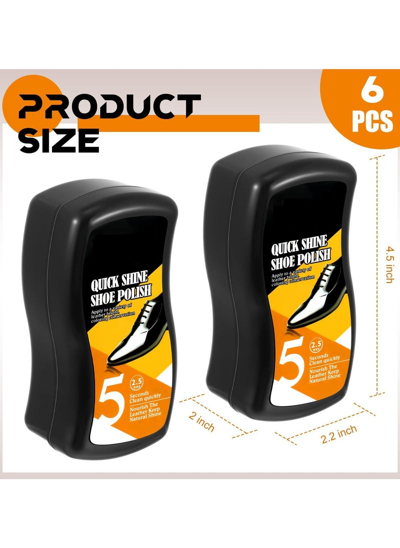 CMGTYYD Shoe Shine Sponge, 6 Pcs Leather Care Neutral Shine Sponge, Boot Shoe Polish Sponge for Cleaning, Bags, Leather, Footwear Shoe Accessories Shoe  - Image 2