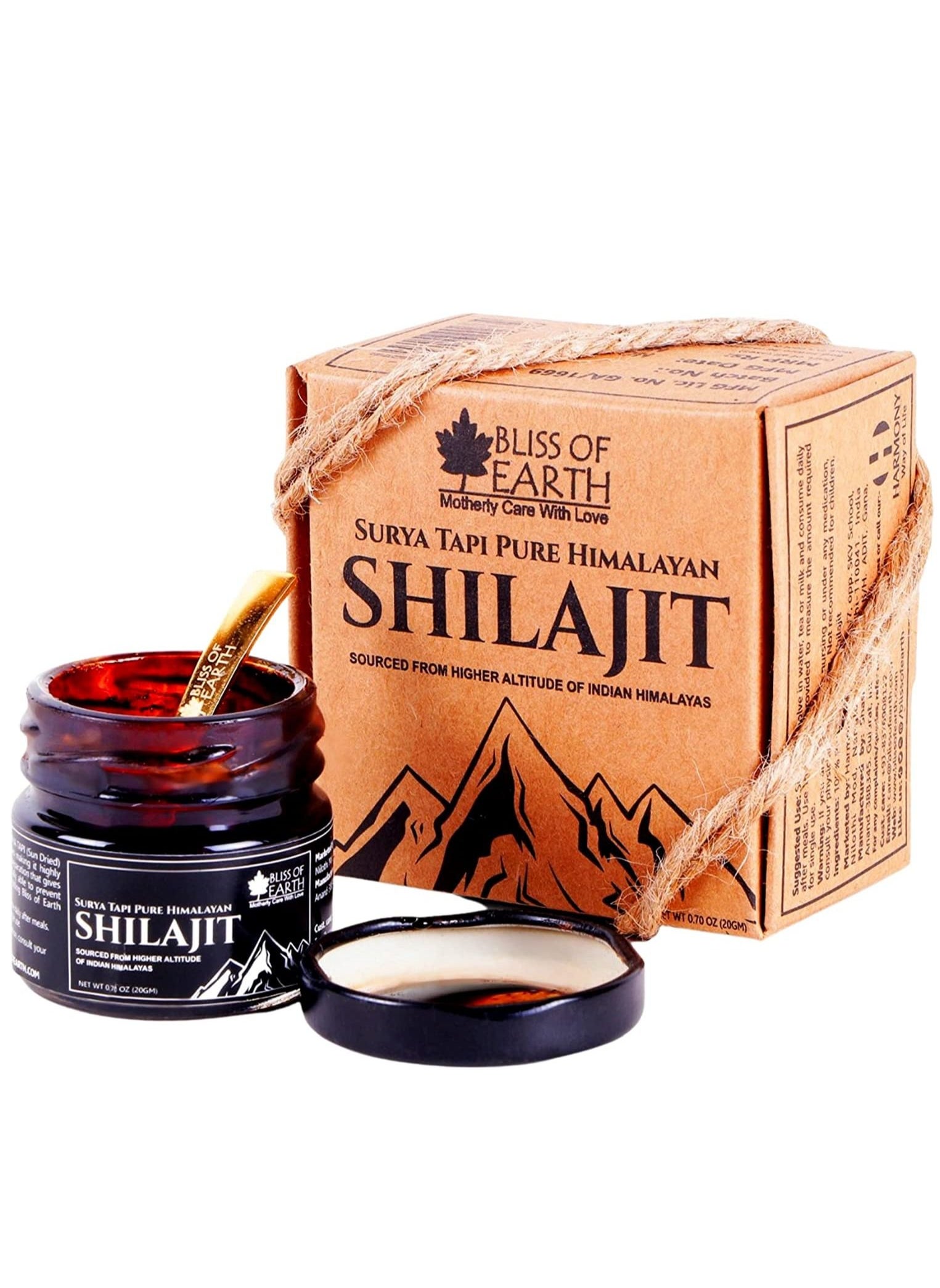 BLISS OF EARTH Bliss of Earth Surya Tapi Himalayan Shilajit Resin Sun Dried Premium Shilajeet 20gm 