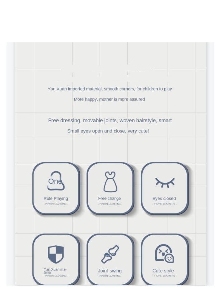 XiuWoo Clothes Changing Girl's Toy Doll Fashion Models Beauty Princess Baby Lovely Dolls Perfect Birthday Gifts - Image 5