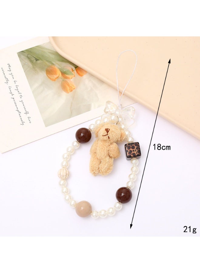 NIBEMINENT Phone Charm/ Chain Strap for Women Girls, Acrylic Cell Phone Case Lanyard Wrist Strap