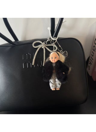 Black fur sports suit doll