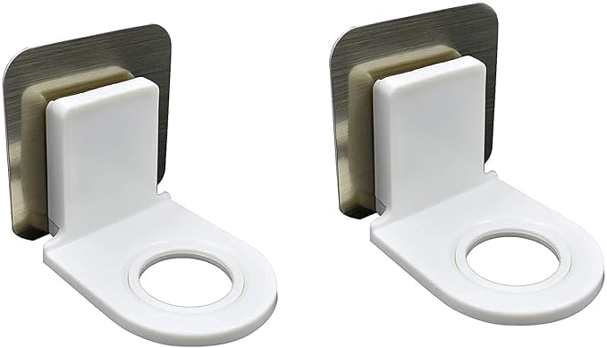 Baps store حامل زجاجة الحمام البلاستيكي الذاتي اللصق من متجر بابس، 2 قطعة - Image 4