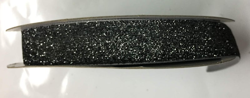 OMX Roll of Grey Colour Sparkle Glitter Ribbon Patti (18 Meters) (Border) with 2.5cm Width, Saree Border, Party Decoration, Craftwork - Image 4