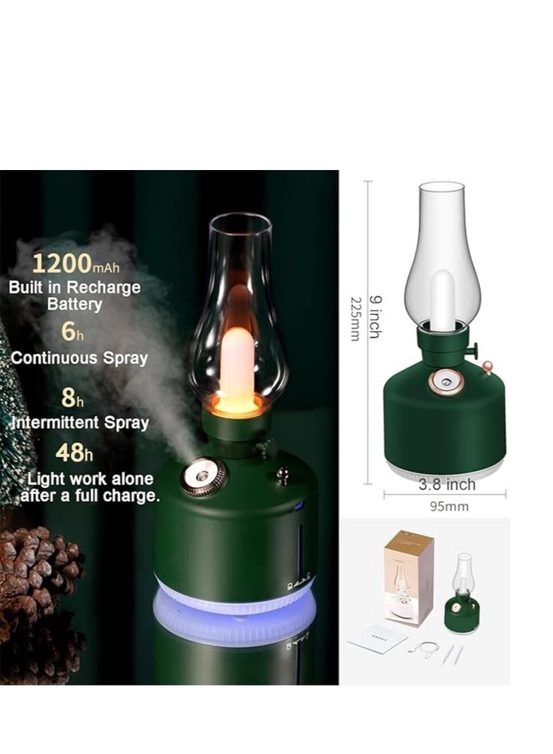 Humidifiers for Bedroom, Vintage Oil Table Lamp with Aromatherapy Essential Oil Diffuser 280ML Humidifier Desk Bedside Sleep Relax for Outdoor  Living Room Home Decoration Office (White)  - Image 2