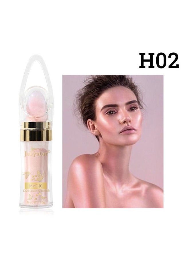 Julystar - Highlighter Powder Stick High Gloss Fairy Patting Powder Makeup Body Glitter Shimmer Powder Stick Sparkle Loose powder Brighten Face Body Lips Eyes Cosmetic Shimming Powder(Fairy Pink) - Image 1