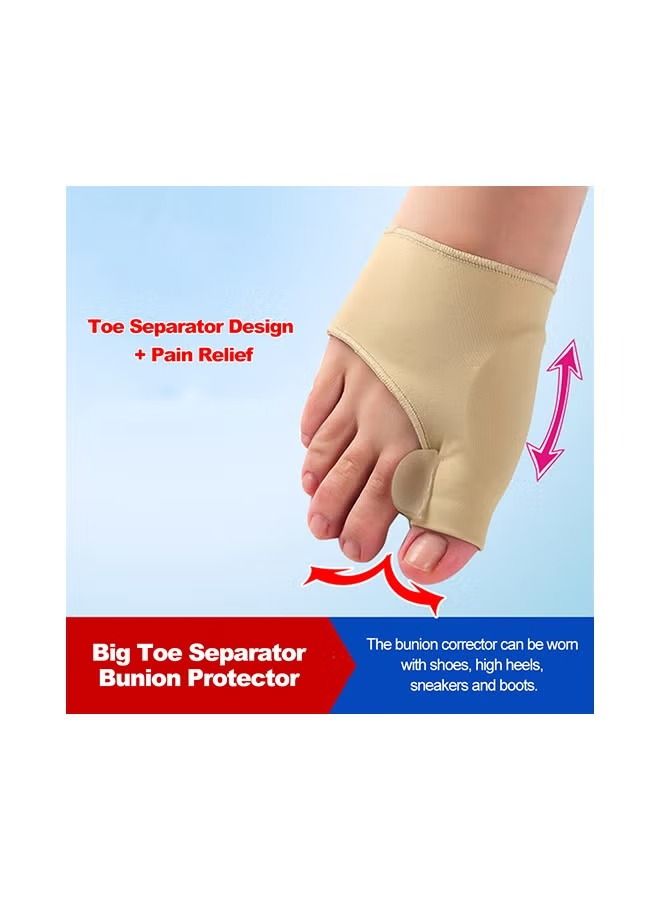 Generic 1 Pair Big Toe Separators Bunion Corrector Hallux Valgus Protector Brown  - Image 4