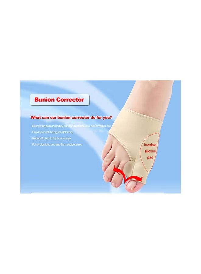 Generic 1 Pair Big Toe Separators Bunion Corrector Hallux Valgus Protector Brown  - Image 3