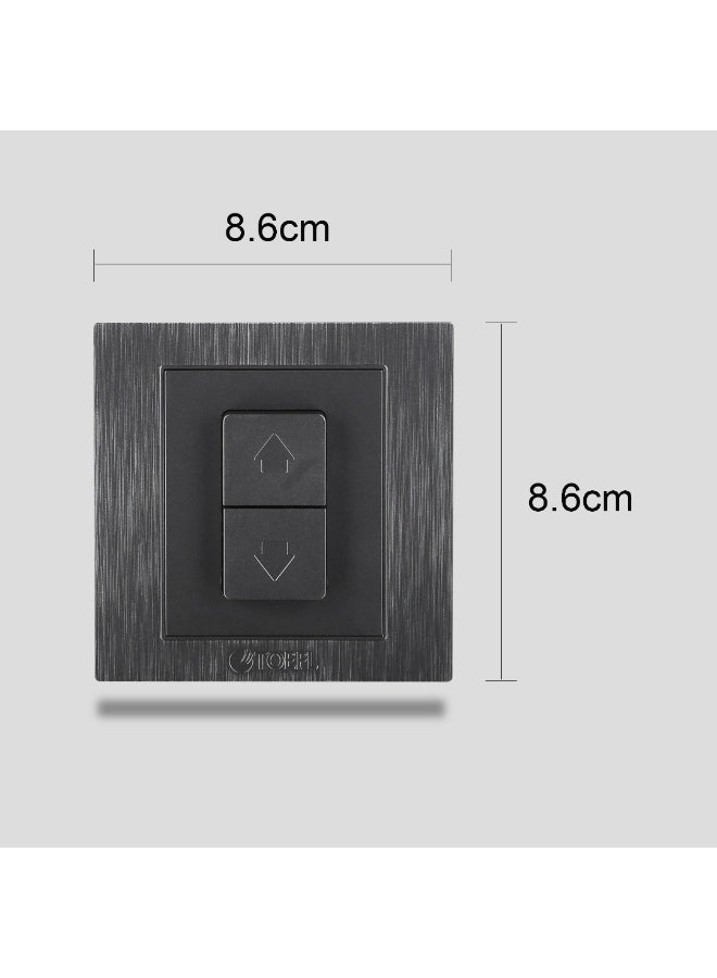 TOEFL Electric curtain shutter switch, 16 amp, black graphite color - Image 1