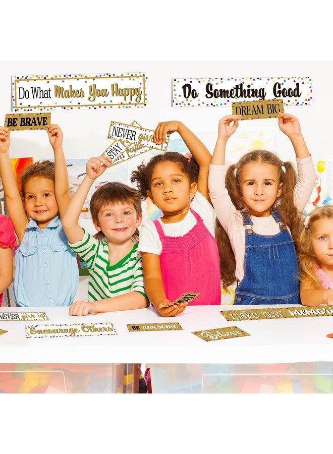 Tenare 22 Pieces Motivational Gallery Bulletin Board Decorations, Confetti Shine Growth Positive Sayings Bulletin Board Borders For Classroom School Home Sweet Elementary Bulletin Wall Decoration - Image 5
