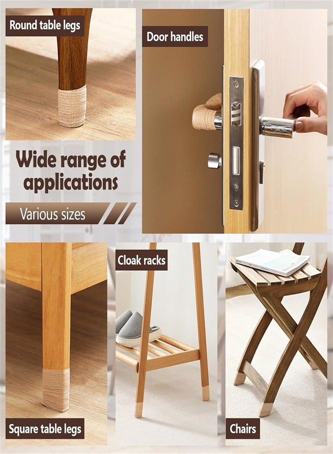 Chair Leg Floor Protector Tape, 10 Pack Self Adhesive Anti Slip Furniture Pads Non Slip Furniture Leg Pads Tape,Noise Reduction No Scratches, Suitable for Any Chair Leg Shapes - Image 4