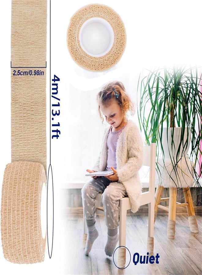 Chair Leg Floor Protector Tape, 10 Pack Self Adhesive Anti Slip Furniture Pads Non Slip Furniture Leg Pads Tape,Noise Reduction No Scratches, Suitable for Any Chair Leg Shapes - Image 2