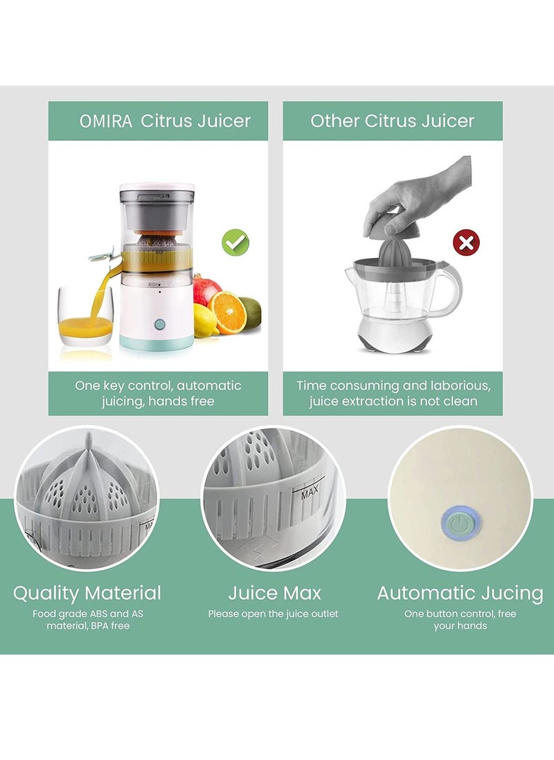 ELTRAZONE Portable Electric Citrus Juicer, Automatic Household Electric Juicer, Portable Rechargeable Juicer, Orange Juice Squeezer, Rechargeable Juicer Machine with USB, for Orange, Lemon, Grapefruit - Image 2