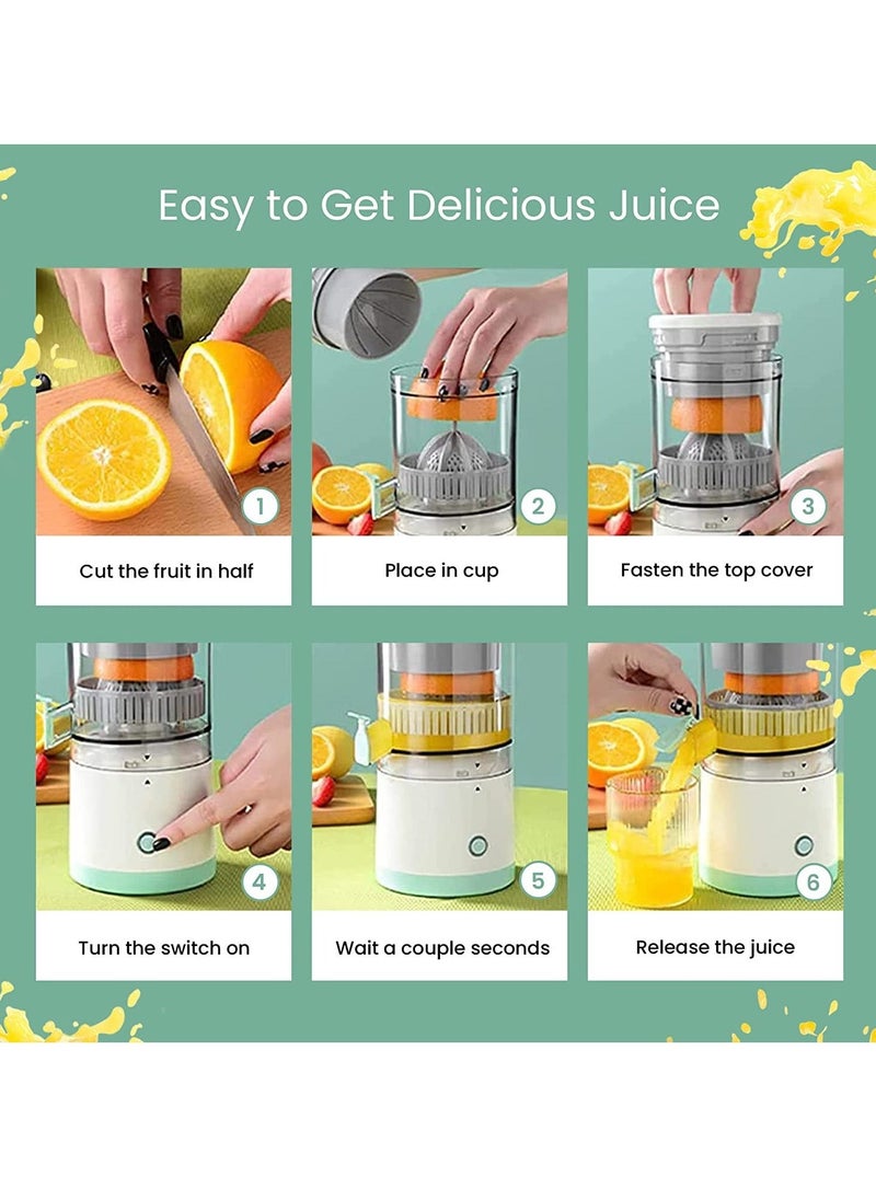 ELTRAZONE Portable Electric Citrus Juicer, Automatic Household Electric Juicer, Portable Rechargeable Juicer, Orange Juice Squeezer, Rechargeable Juicer Machine with USB, for Orange, Lemon, Grapefruit - Image 5