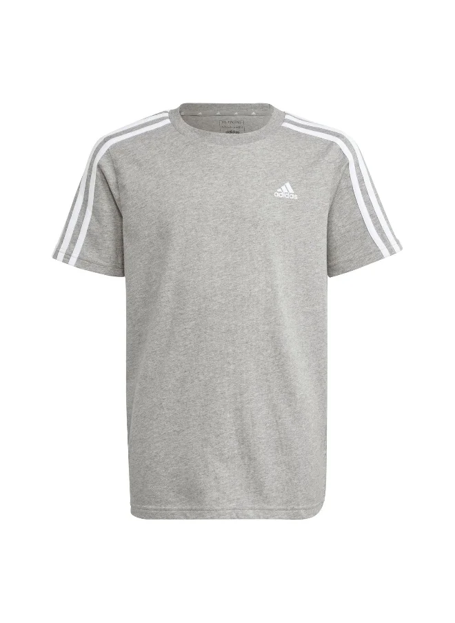 اديداس adidas U 3S Tee Grey Training T-Shirts 7-8Y