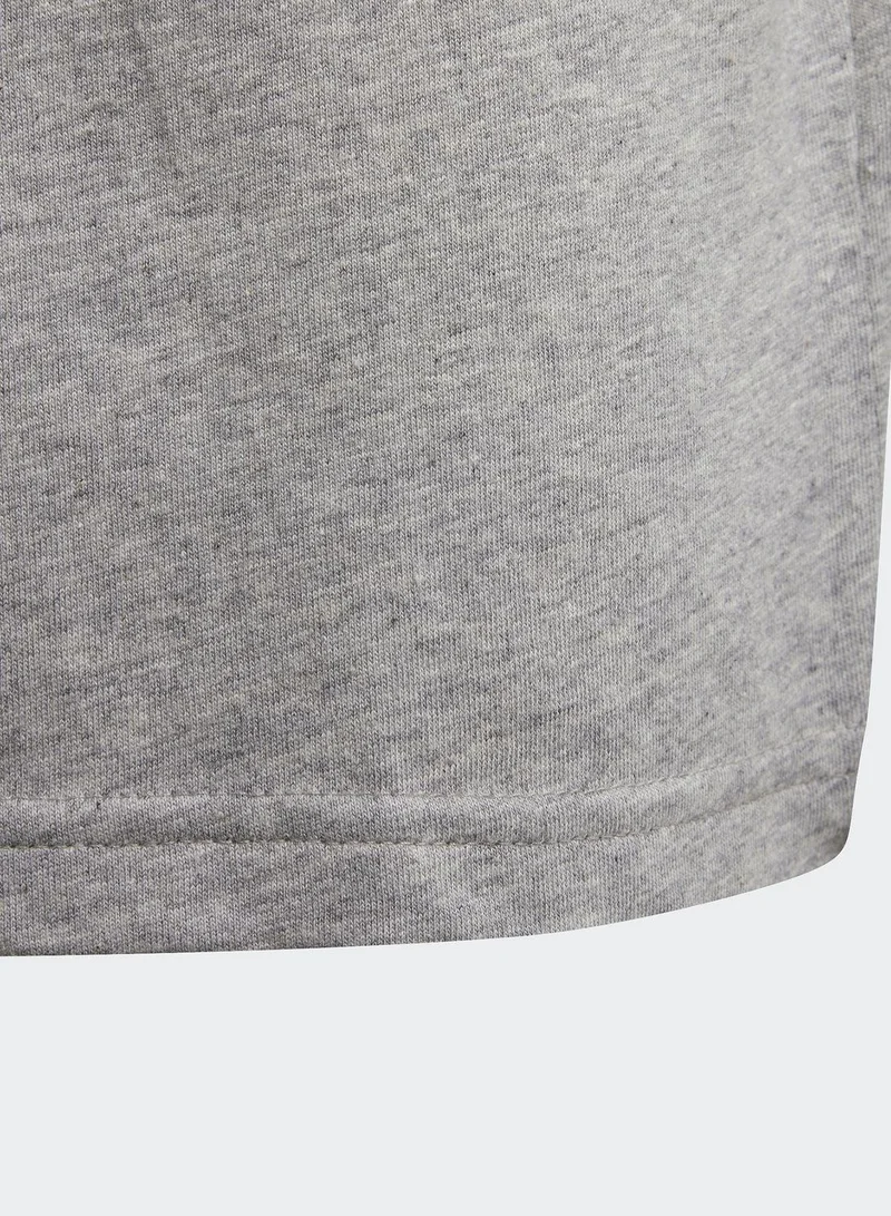 Adidas U 3S Tee Grey Training T-Shirts 7-8Y