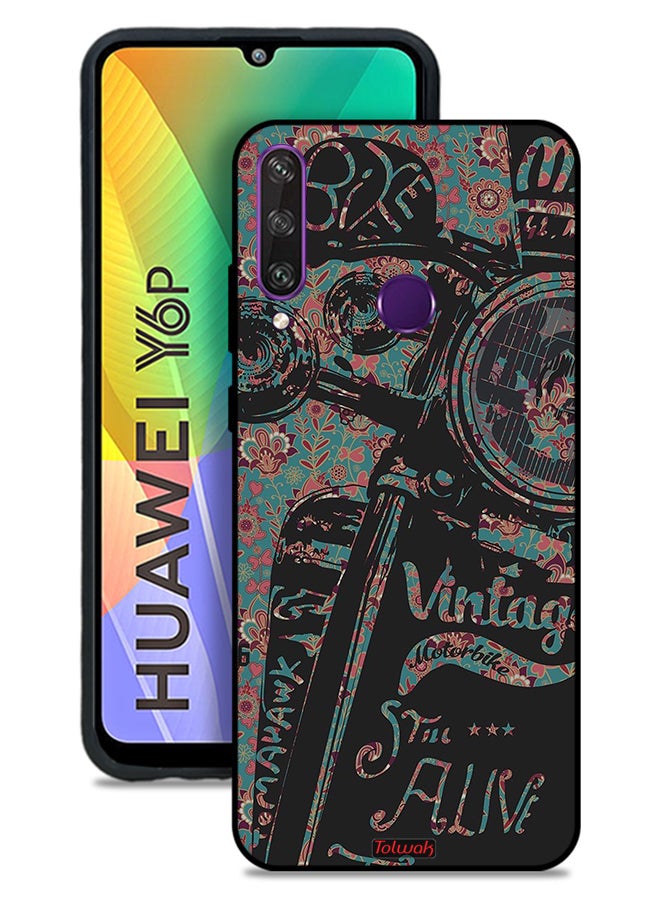 Tolwak Huawei Y6p Protective Case Cover Vintage Motorbike - Image 1
