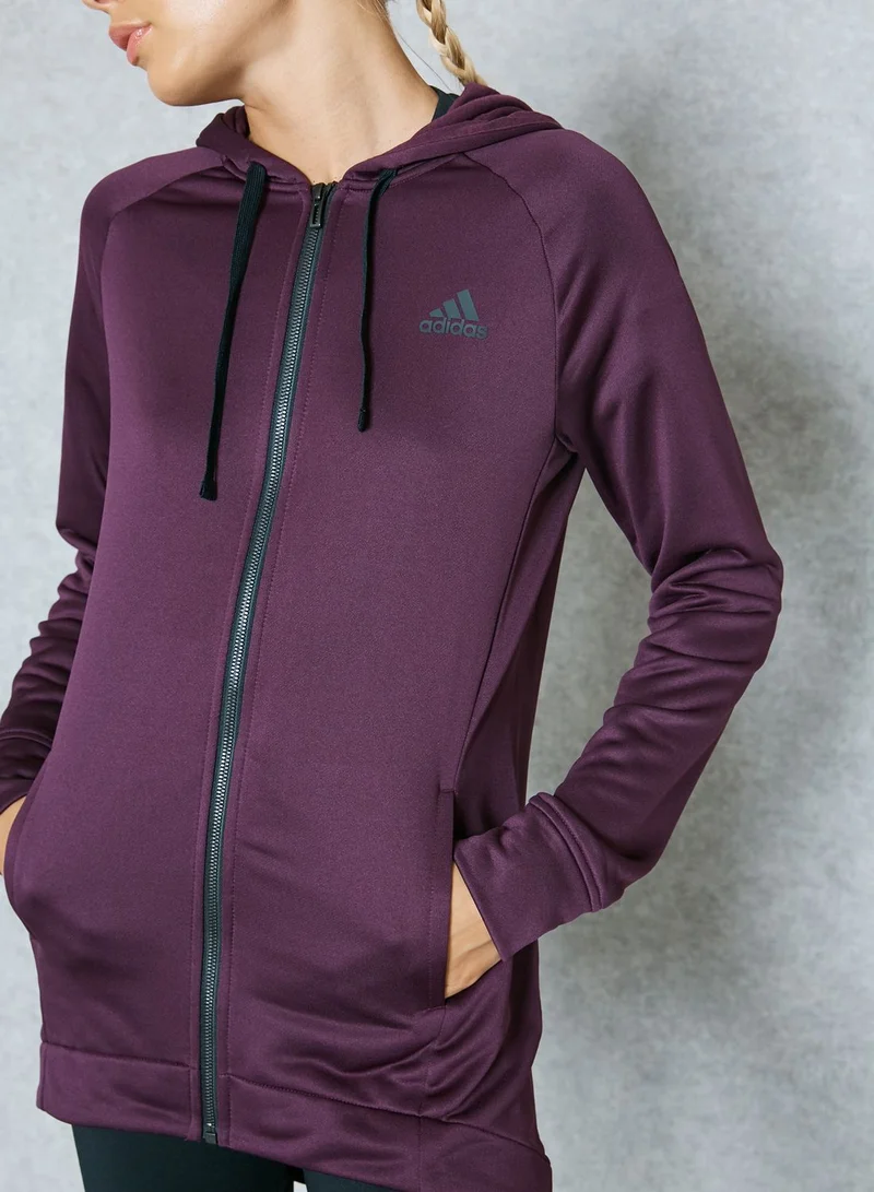 Adidas Full Zip Hoodie & Tights Set