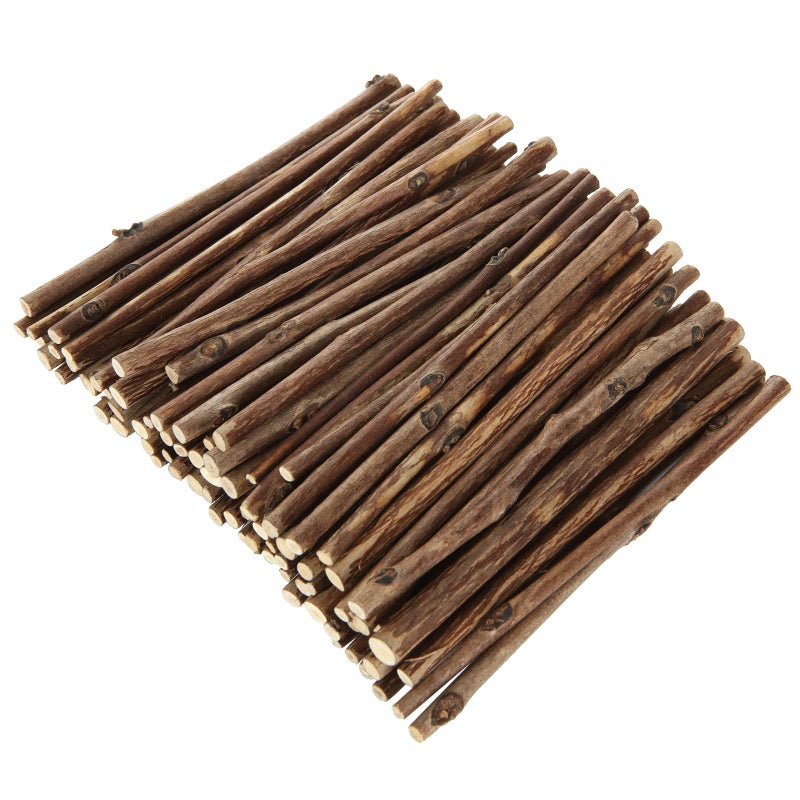 DIRBUY DIRBUY 300PCS 4 inch Wood Log Sticks for Crafts  Natural Twigs Sticks Birch Wood Craft Sticks for DIY Rustic Home Decor School Projects Crafting Filler 008015 Inch in Diameter 