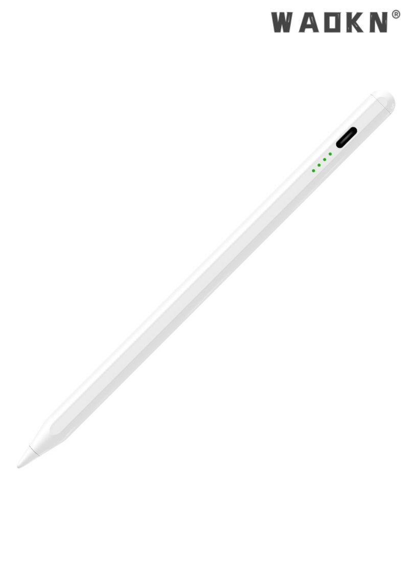 WAOKN IPad Pencil Capacitive Pen Magnetic Apple Handwriting Pen Suitable for Apple Pencil Touch Screen Pen Active Digital Stylus Pen Pencil Generation iPad Pen with Fast Charging（Type-C interface）  - Image 2