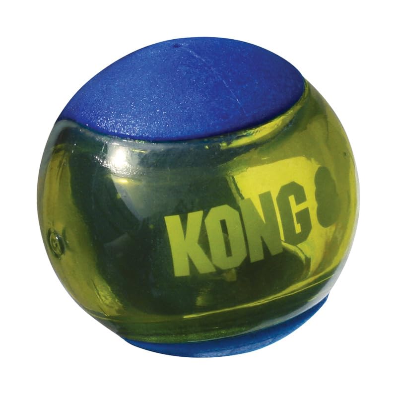 KONG Squeezz Action Ball Dog Toy â€“ Durable Bouncy Ball with Built-in Squeaker â€“ Great for Fetch & Chewers â€“ Stimulates Play & Exercise (Blue, Medium (6 Pack)) - Image 4